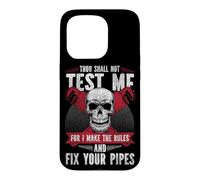 Plumbing Plumber Christian Vintage Thou Shall Not Test Me Case for iPhone 15 Pro