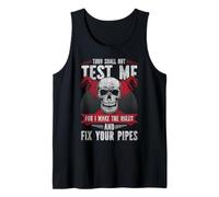Plumbing Plumber Christian Vintage Thou Shall Not Test Me Tank Top