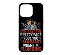 Plumbing Plumber Female Vintage Don't Let The Pretty Face Case for iPhone 15 Pro Max