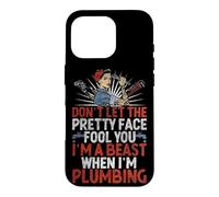 Plumbing Plumber Female Vintage Don't Let The Pretty Face Case for iPhone 16 Pro