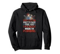 Plumbing Plumber Female Vintage Don't Let The Pretty Face Pullover Hoodie