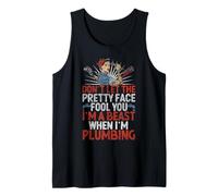 Plumbing Plumber Female Vintage Don't Let The Pretty Face Tank Top