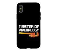 Plumbing Plumber Pun Master Of Pipeoplogy Case for iPhone X/XS