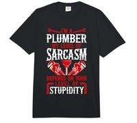 Plumbing Plumber Vintage I'm A Plumber My Level of Sarcasm Comfort Colors Adult Heavyweight T-Shirt