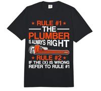 Plumbing Plumber Vintage Rule #1 The Plumber is Always Right Comfort Colors Adult Heavyweight T-Shirt