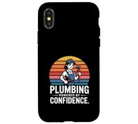 Plumbing Powered By Confidence Funny Plumber Case for iPhone X/XS