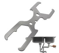 Plumbing Sink Wrench | 3-Way Lock Nut Wrench Plumbing Alloy Steel | Plumbing Equipment for Metal Slip Joint Nuts, Lock Nuts, Slip Joint Wing Nuts, Fits 1-3/4-inch, 2-inch, 2-1/2-inch Nuts