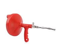 Plumbing Snake Flexible Labor Saving Anti Slip Handle Carbon Steel Drain Clog Remover for Kitchen Sink Bathroom Bathtub Shower Sewer ABS Carbon Steel 1050g (Red)