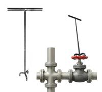 Plumbing Valve Wrench Key Tool - Heavy-Duty Water Meter Shut Off for Compression Angle Stops & Riser Valves Fits Sillcock Key (4ft/120cm) - Durable & Easy to Use