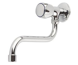 PLUMBING4HOME KITCHEN/BATHROOM WALL MOUNTED COLD WATER TAP SINGLE LEVER CHROME-PLATED