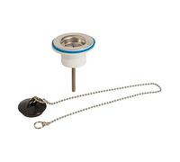Plumbob 773578 Strainer Waste with Plug & Chain 1-1/4", White