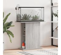 Plumbpyr Aquarium Stand Grey Sonoma Wood Material 75 x 36 x 72.5 cm Stable Robust Load Capacity with Storage Space for Basins Technology Accessories Living Room Study Hobby Room