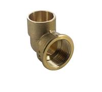 Plumbstation 15mm x 1/2" Female Iron Elbow End Feed - Brass