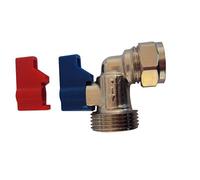 Plumbsure Angled Washing Machine Tap (Dia)15mm X ¾"