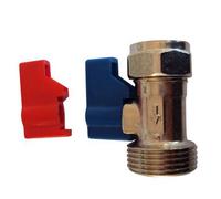 Plumbsure Compression Straight Washing Machine Tap (Dia)15mm X ¾"