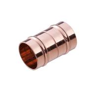 Plumbsure Copper Straight Coupler (Dia)15mm, Pack Of 2