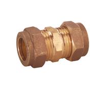 Plumbsure Gold Straight Coupler (Dia)22mm (L)49.5mm