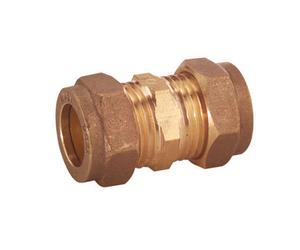 Plumbsure Gold Straight Coupler (Dia)22mm (L)49.5mm