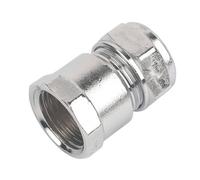 Plumbsure Silver Straight Coupler (Dia)15mm (L)41.8mm