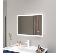 Plumbsys LED Bathroom Mirror With Demister 60x80cm Illuminated Light Wall Mirror with Anti-fog Touch Sensor IP54 Waterproof