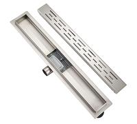 Plumbsys Linear Shower Drain L60cm,Stainless Steel,H type floor drain complete set ，Shower Drain Siphon with Odor Stop and Hair Strainer …