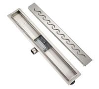 Plumbsys Linear Shower Drain L60cm,Stainless Steel,S type floor drain complete set ，Shower Drain Siphon with Odor Stop and Hair Strainer …