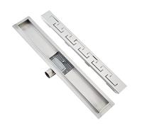 Plumbsys Shower Drain Stainless Steel Length 70 cm, Drain Channel for Bathroom, Shower Drain Siphon with Odour Stop and Hair Strainer, Drain Channel Extra Flat, Quick Drainage