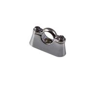 PlumbUniverse 22mm Chrome Plated Hospital Bracket Pipe Clip Chrome On Brass Silver