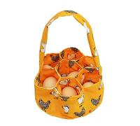 Plumdrop Foldable Eggs Collection Basket 7 Pockets Chicken Eggs Storage Bag Convenient Collecting Bag for Home Farm Garden Use
