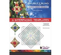 PlumEasy Patterns PEP222 Bauble & Bling Folded Ribbon Ornament Template 6pk Pattern