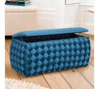 Plumeo Large Velvet Storage Ottoman Artemis Home Teal One Size