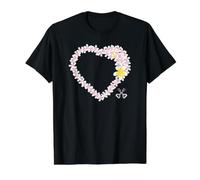 Plumeria Flower Heart Wreath Key Tropical Hawaiian Design Value Graphic T-Shirt, Men, Black, M