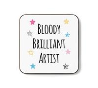Plumfoolery Artist Mug Bloody Brilliant Artist Gift for him or her and Coaster (Coaster)