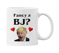 Plumfoolery Boris Johnson Mug Fancy a BJ? Cup Cheeky Valentine's Day Anniversary Him or Her (White)