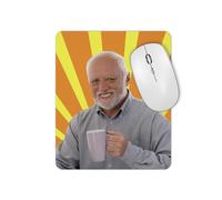 Plumfoolery Funny Meme Mousepad Hide the Pain Harold - Mouse pad, Mouse Mat - Funny Gift for Work Office Desk Accessory Handmade in the UK