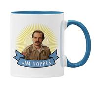 Plumfoolery Jim Hopper Mug, Cute Funny Gift David Harbour (Blue)