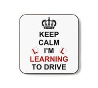 Plumfoolery Learner Driver Mug Coaster Gift for Him or Her Keep Calm I'm Learning to Drive (Coaster)