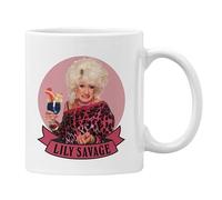 Plumfoolery Lily Savage Mug Coaster Paul O'Grady Tribute Drag Queen Stand Up Comedy (White)