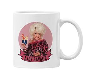 Plumfoolery Lily Savage Mug Coaster Paul O'Grady Tribute Drag Queen Stand Up Comedy (White)