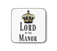 Plumfoolery Lord & Lady of The Manor Mugs, His & Hers Gift (Coaster Lord of The Manor)
