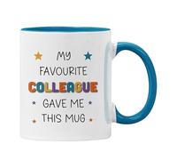 Plumfoolery My Favourite Colleague Gave me This Mug, Gift for Work Colleague Bestie Friend (Blue Mug)