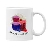 Plumfoolery Stand by Your Jam Mug Coaster Jam Maker Gift WI Women's Institute (White)