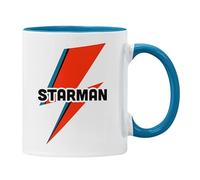 Plumfoolery Starman Mug David Bowie Glam Rock Cup Gift for Him (Blue)