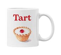 Plumfoolery Tart Mug Funny Gift for Her Cup Bakewell Tart (White Mug)