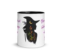 Plumfoolery Witch Mug Roald Dahl Quote Those Who Do Not Believe in Magic Will Never Find it (Black)