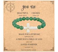 Plumiss Boho Inspirational Gifts Bracelets for Women,Handmade Unique Energy Natural Stone Beaded Strand Wrap Bracelet Jewelry Gift, 4.5 UK, Stone, no gemstone