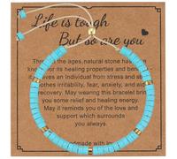 Plumiss Boho Inspirational Gifts Bracelets for Women,Handmade Unique Energy Natural Stone Beaded Strand Wrap Bracelet Jewelry Gift, 4.5 UK, Stone, no gemstone