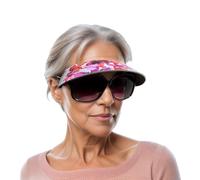 plumosity Visor ATTACHES to Sunglasses, EVA Foam, Unisex, Pink Floral/Blue Floral/Black Set, One Size