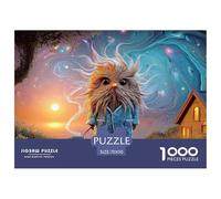 Plump Bird with Wild Hair 1000 Piece Premium Cardstock Jigsaw Puzzles Whimsical Owl Unique Challenging Creative Game Jigsaws for Toddlers 70x50cm/1000pcs