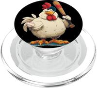 Plump Chicken Look with Baseball Bat Costume PopSockets PopGrip for MagSafe
